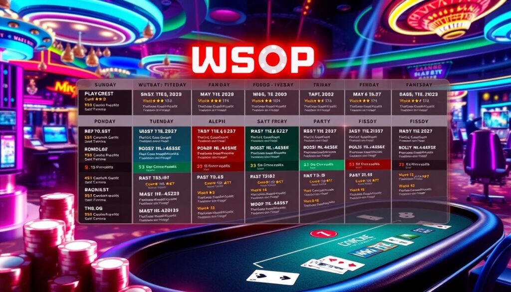 WSOP賽事安排